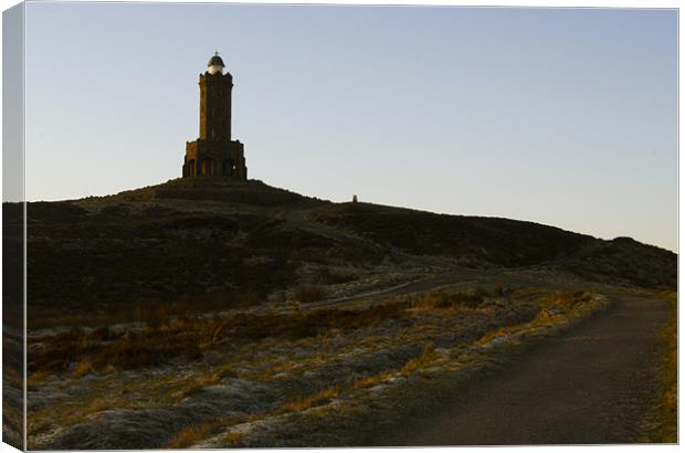The road to Darwen Tower Canvas Print by Peter Elliott 