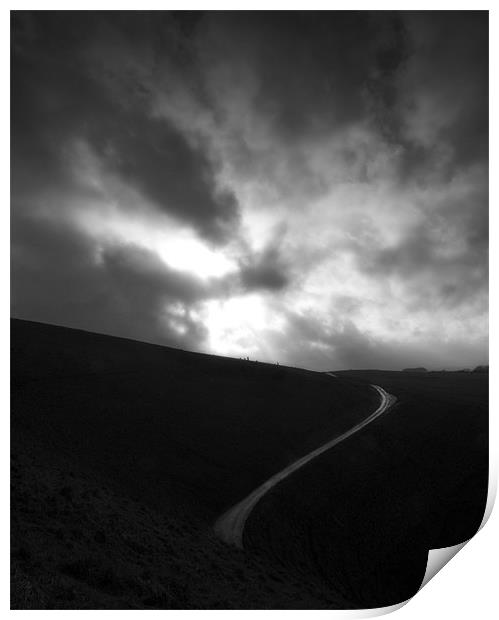 Dragon Hill, Uffington, Oxfordshire Print by Brian Sharland