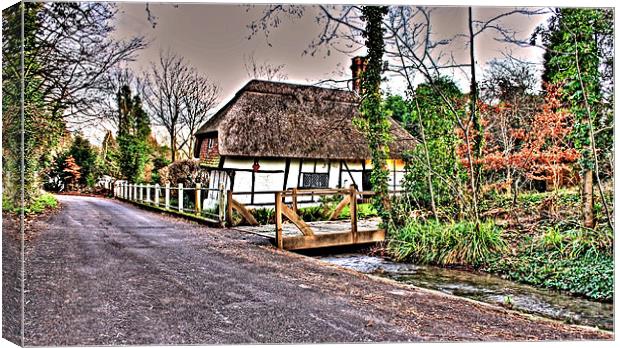 Thatched Cottage Kent Canvas Print by David Shackle