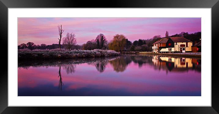 Dawn at Coltishall Common Panoramic 2 Framed Mounted Print by Paul Macro