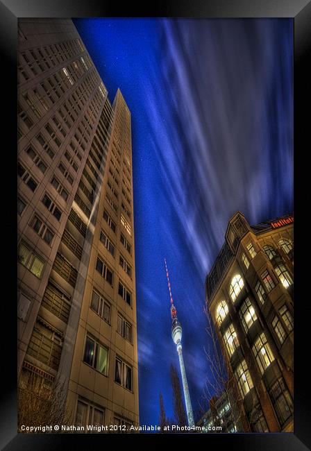 TV tower in the middle Framed Print by Nathan Wright