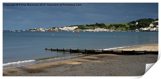 Swanage and Shadows Print by Phil Wareham