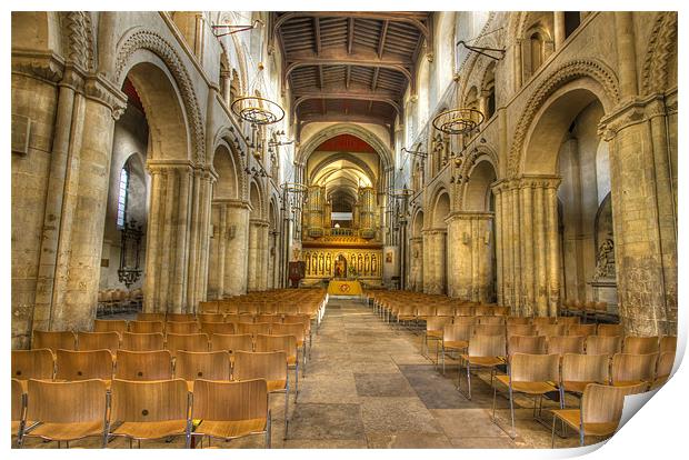 Rochester Cathedral interior HDR Print by David French