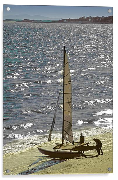 Sailing Acrylic by Derek Vines