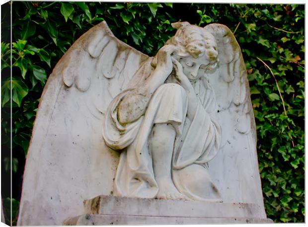 Cemetery Angel Canvas Print by Buster Brown