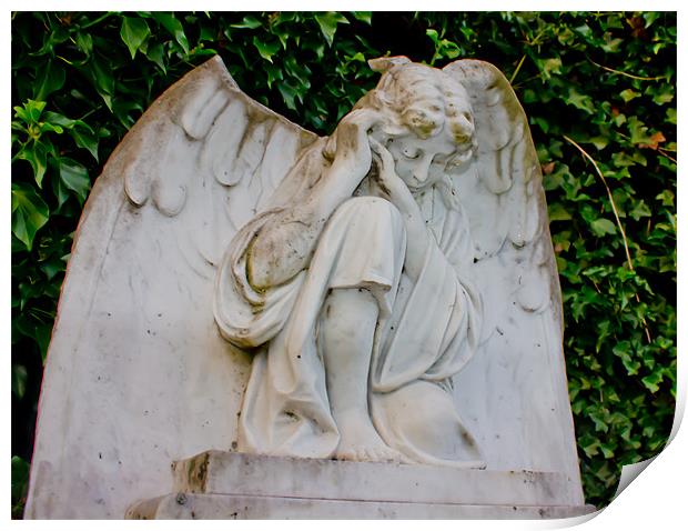 Cemetery Angel Print by Buster Brown