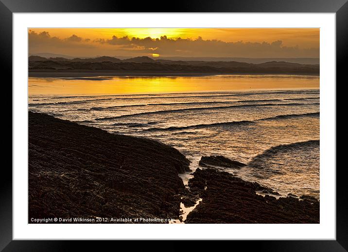 Saunton Sands North Devon Framed Mounted Print by Dave Wilkinson North Devon Ph