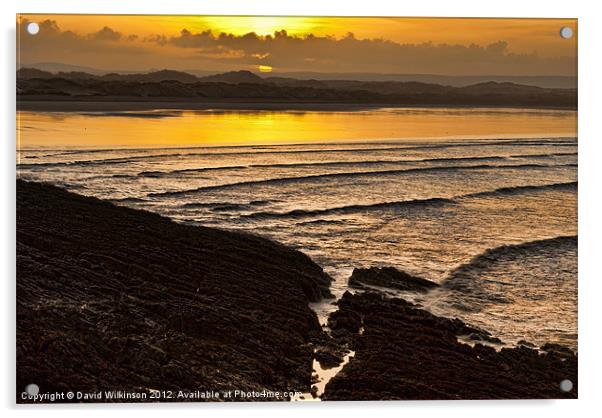 Saunton Sands North Devon Acrylic by Dave Wilkinson North Devon Ph