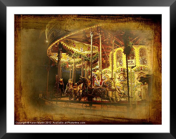 The Carousel Framed Mounted Print by Karen Martin