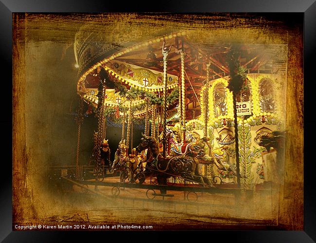 The Carousel Framed Print by Karen Martin
