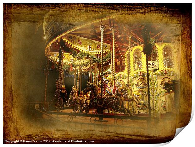 The Carousel Print by Karen Martin