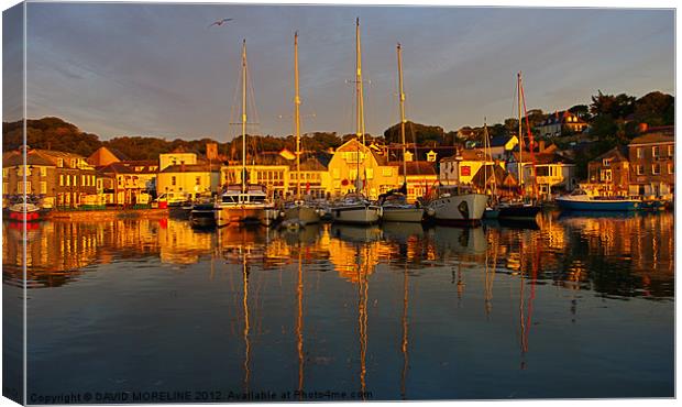 Padstow Harbour Canvas Print by David Moreline