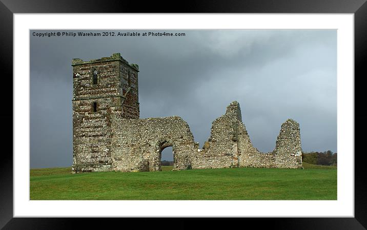 Knowlton Church Framed Mounted Print by Phil Wareham
