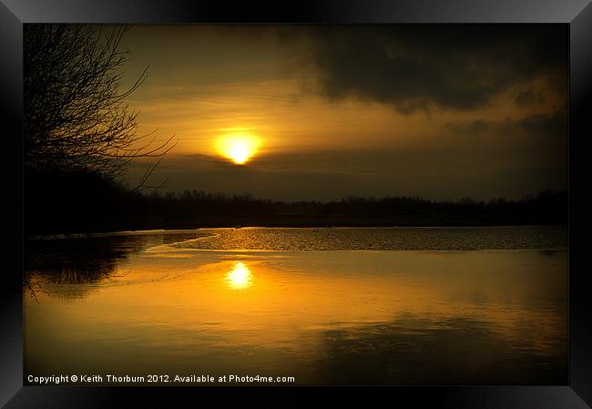 Musselburgh Lagoons Sunset Framed Print by Keith Thorburn EFIAP/b