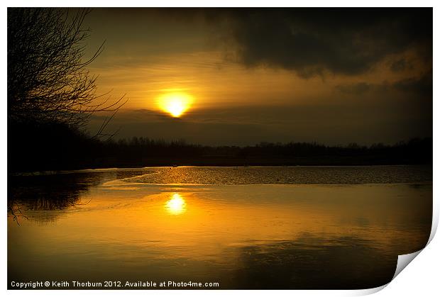 Musselburgh Lagoons Sunset Print by Keith Thorburn EFIAP/b