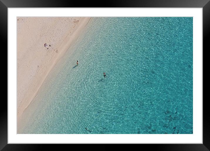 Paradise Turquoise Beach Framed Mounted Print by Canvas Landscape Peter O'Connor