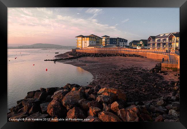 Waterside at Exmouth Framed Print by Rob Hawkins