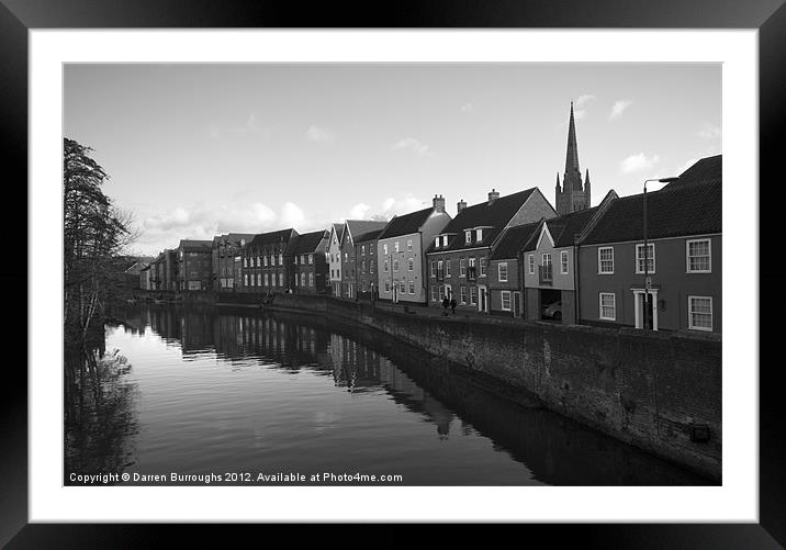 Norwich Riverside Framed Mounted Print by Darren Burroughs