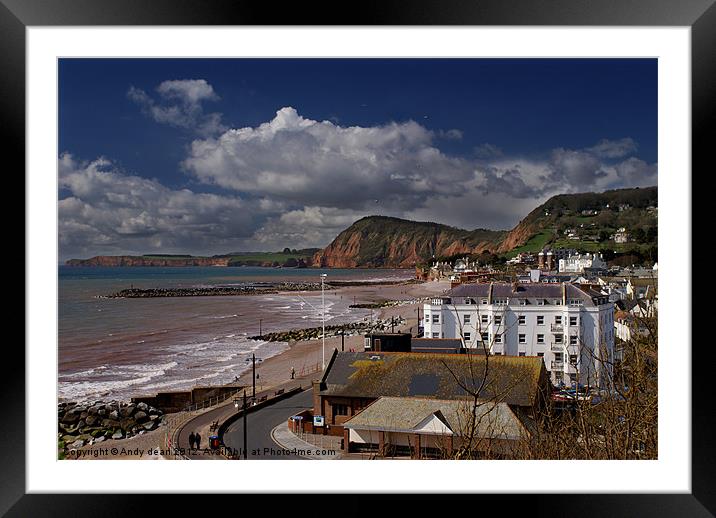 Spring day in Sidmouth Framed Mounted Print by Andy dean
