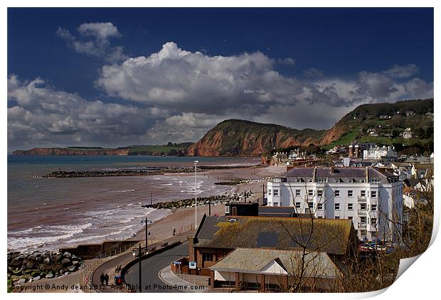 Spring day in Sidmouth Print by Andy dean