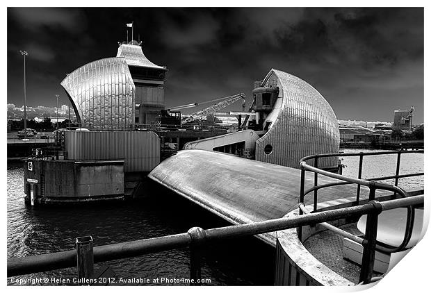 THAMES BARRIER Print by Helen Cullens