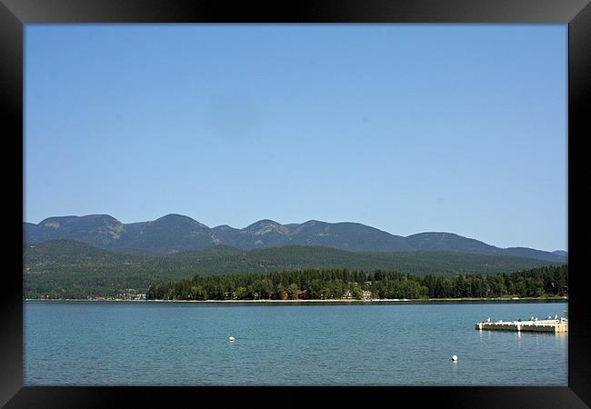 Whitefish Lake Framed Print by Larry Stolle