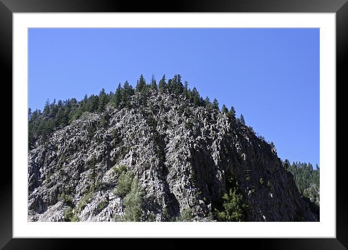 Mountain in Montana Framed Mounted Print by Larry Stolle
