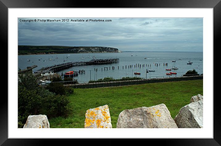 The Piers at Swanage Framed Mounted Print by Phil Wareham