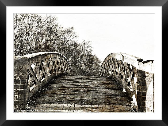 Bridge to.......? Framed Mounted Print by Wayne Baillie