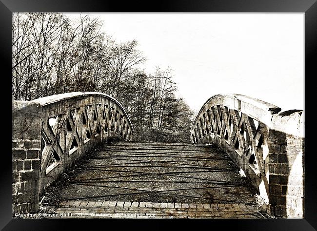 Bridge to.......? Framed Print by Wayne Baillie