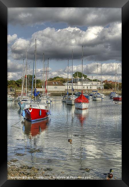 Hill Head Harbour Framed Print by David Tinsley