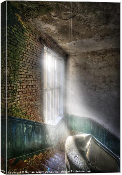Sunlight stairs Canvas Print by Nathan Wright
