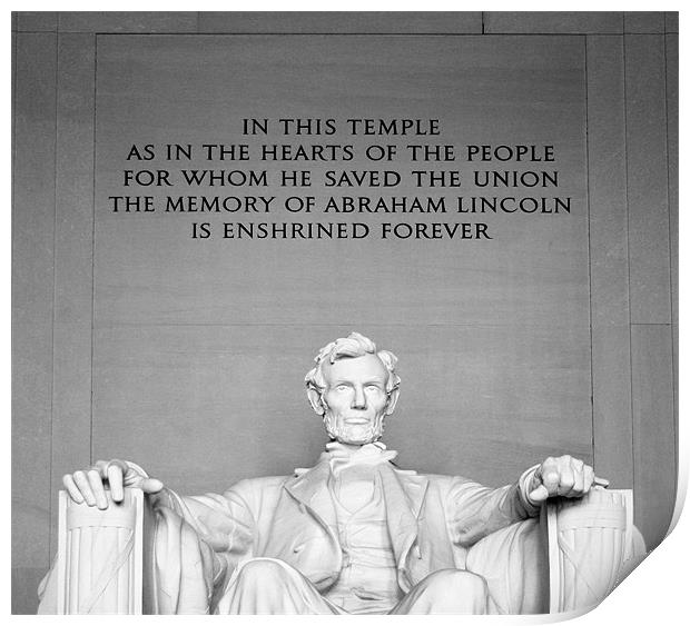 Lincoln Memorial Washington DC Print by Cliff Kramer