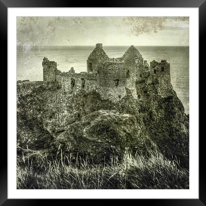 Old Dunluce Castle Framed Mounted Print by David McFarland