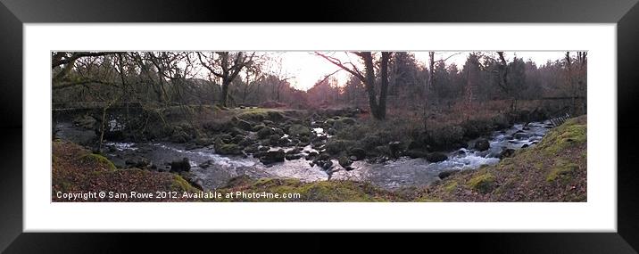 Evening river flowing Framed Mounted Print by Sam Rowe