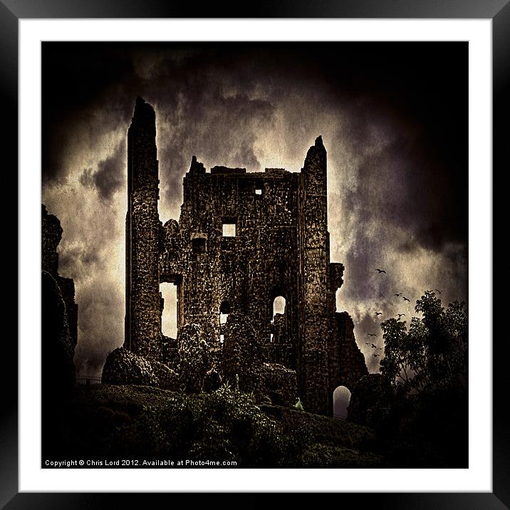 Corfe Castle Keep Framed Mounted Print by Chris Lord