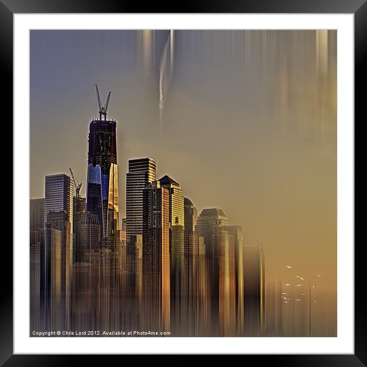 Freedom Tower Abstract Framed Mounted Print by Chris Lord