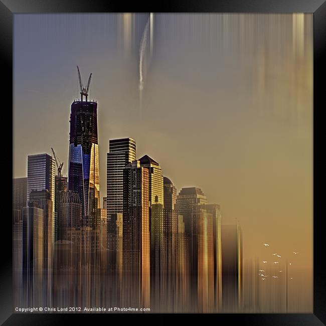 Freedom Tower Abstract Framed Print by Chris Lord