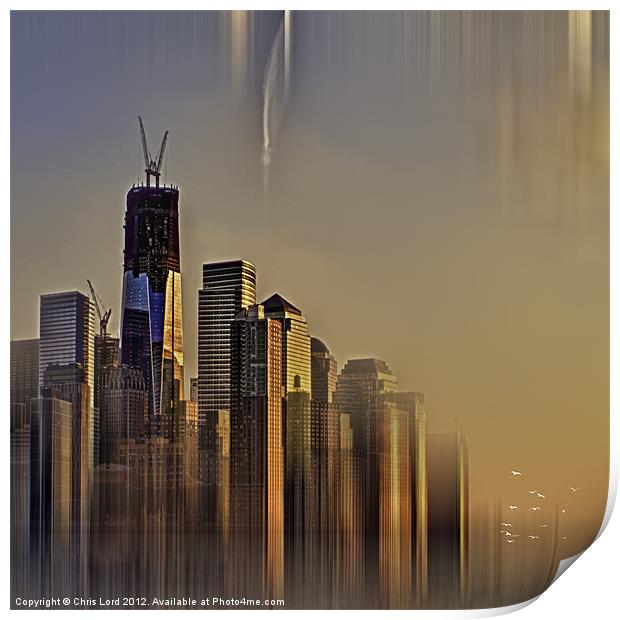 Freedom Tower Abstract Print by Chris Lord