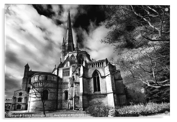 Norwich Cathedral Acrylic by Darren Burroughs