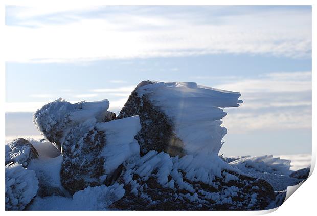 windswept ice Print by kelvin fraser