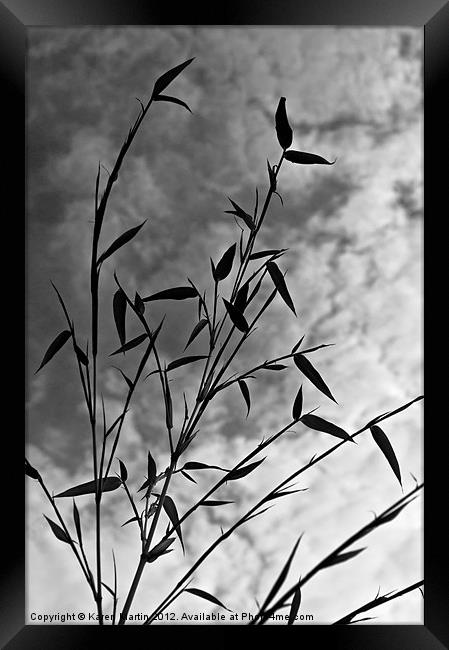 Bamboo Sky Framed Print by Karen Martin