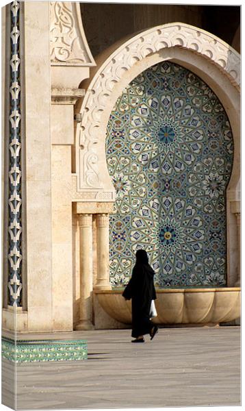 A visit to the Mosque Canvas Print by Sarine Arslanian