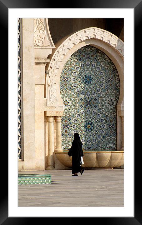 A visit to the Mosque Framed Mounted Print by Sarine Arslanian