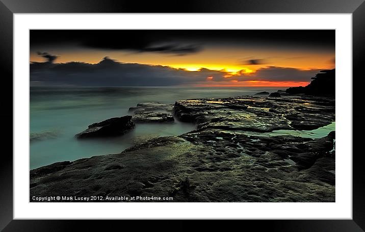 Sky of Fire Framed Mounted Print by Mark Lucey