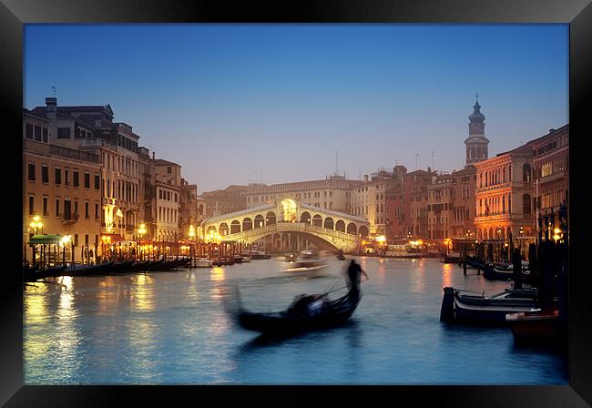 Rialto Bridge, Venice - Italy Framed Print by Roland Nagy