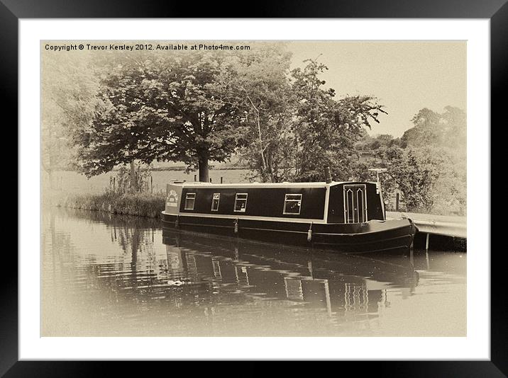 On The Canal Framed Mounted Print by Trevor Kersley RIP
