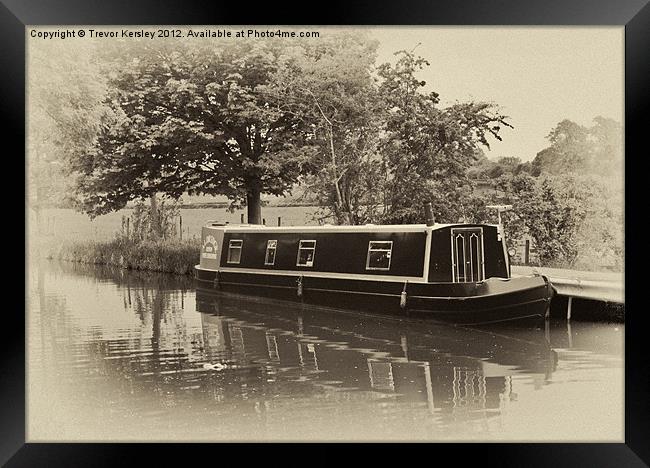 On The Canal Framed Print by Trevor Kersley RIP