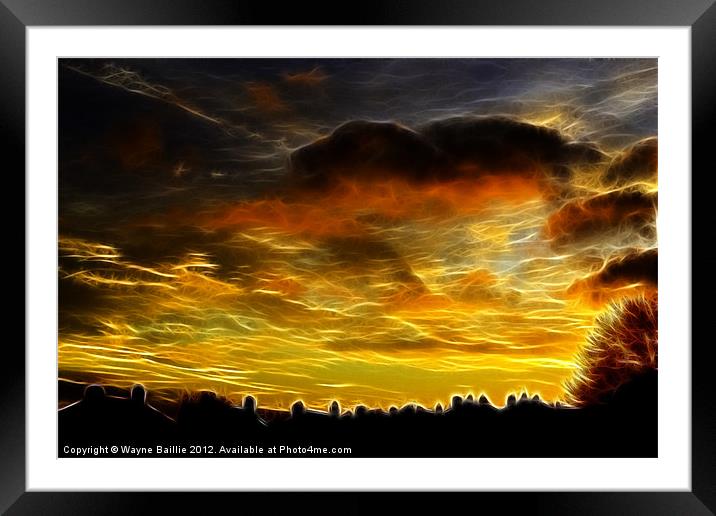 The brewing Storm Framed Mounted Print by Wayne Baillie