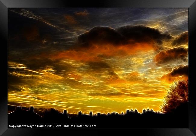 The brewing Storm Framed Print by Wayne Baillie